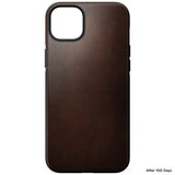Nomad iPhone 14 Plus Skal Modern Leather Case Horween Rustic Brown