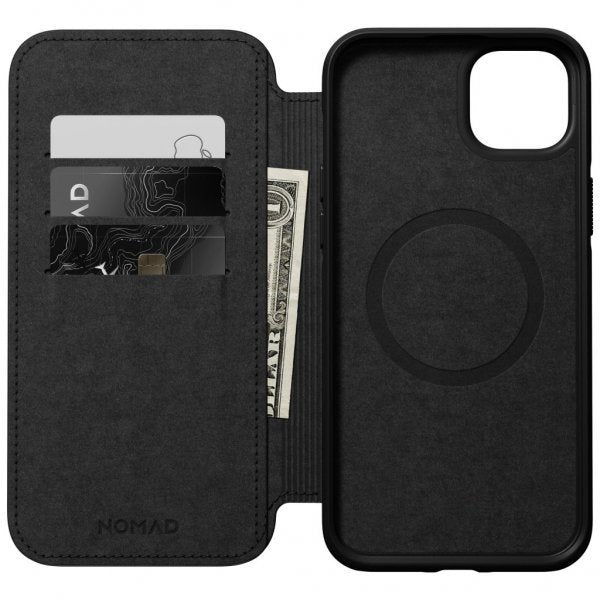 Nomad iPhone 14 Plus Fodral Modern Leather Folio Svart
