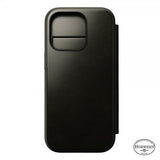 Nomad iPhone 16 Pro Fodral Modern Leather Folio Horween Green Chrome