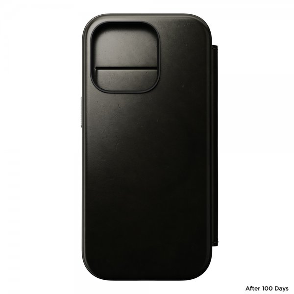 Nomad iPhone 16 Pro Fodral Modern Leather Folio Horween Green Chrome