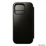 Nomad iPhone 16 Pro Fodral Modern Leather Folio Horween Green Chrome