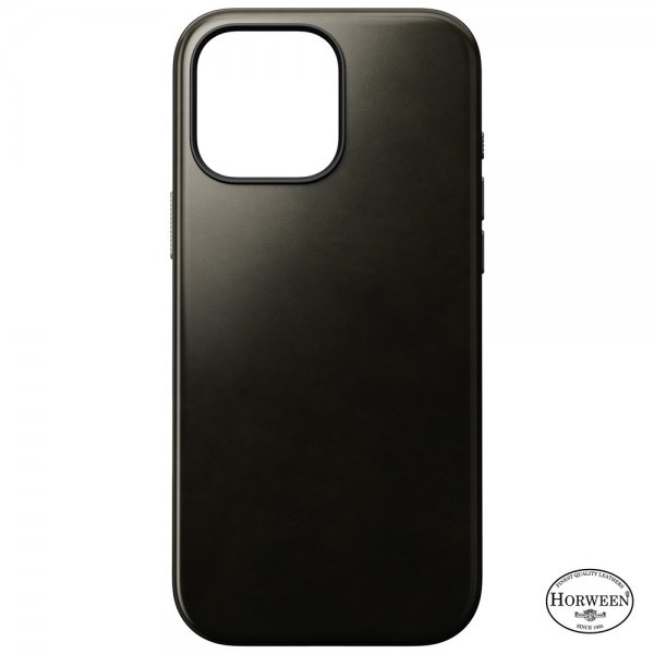 Nomad iPhone 16 Pro Max Skal Modern Leather Case Horween Green Chrome