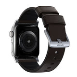 Nomad Apple Watch 44/45/46mm/Apple Watch Ultra Armband Active Band Pro Silver Hardware Classic Brown