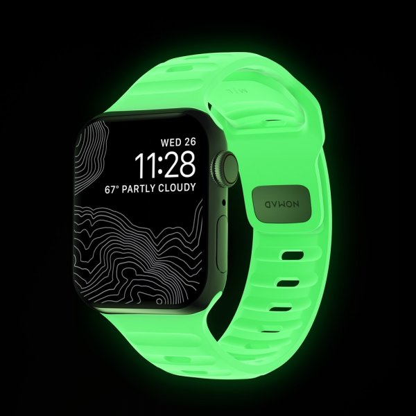 Nomad Apple Watch 38/40/41/42mm Armband Sport Band Glow 2.0