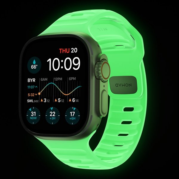 Nomad Apple Watch 44/45/46mm/Apple Watch Ultra Armband Sport Band Glow 2.0