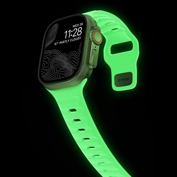 Nomad Apple Watch 44/45/46mm/Apple Watch Ultra Armband Sport Band Glow 2.0