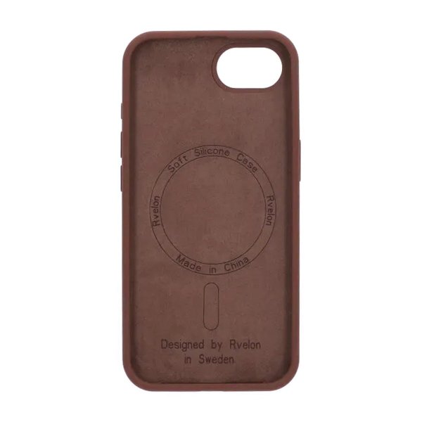 Rvelon iPhone 16e/17e Skal Silikon MagSafe Brun