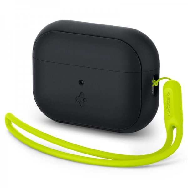 Spigen AirPods Pro 2 Skal Silicone Fit + Strap Svart