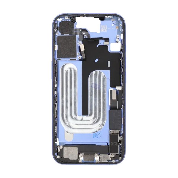 Mittenram med smådelar för iPhone 16 - Blå OEM