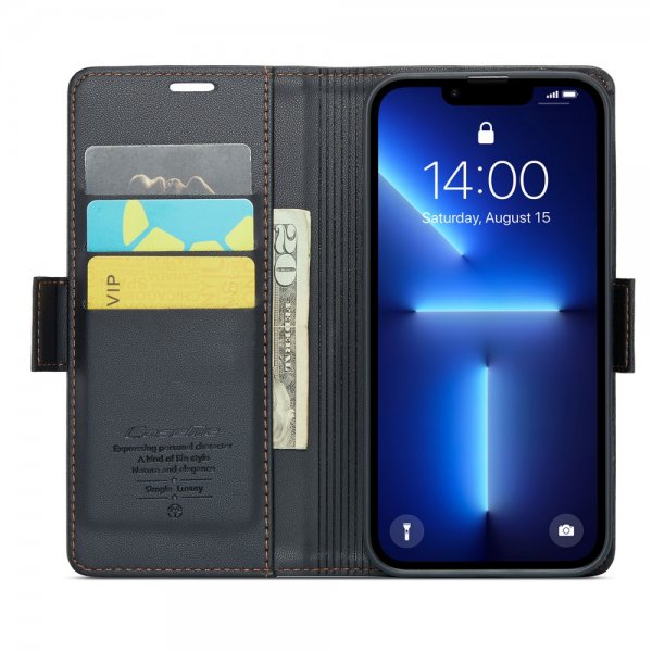 CaseMe iPhone 13 Pro Max Fodral 023 Series Svart
