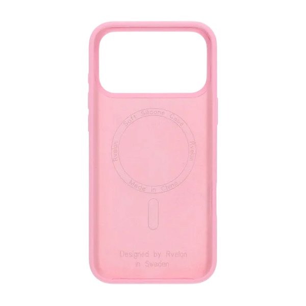 Rvelon iPhone 17 Pro Skal Silikon MagSafe Rosa