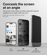 Ringke iPhone 15 Pro Max Skärmskydd Privacy Tempered Glass Installation Jig