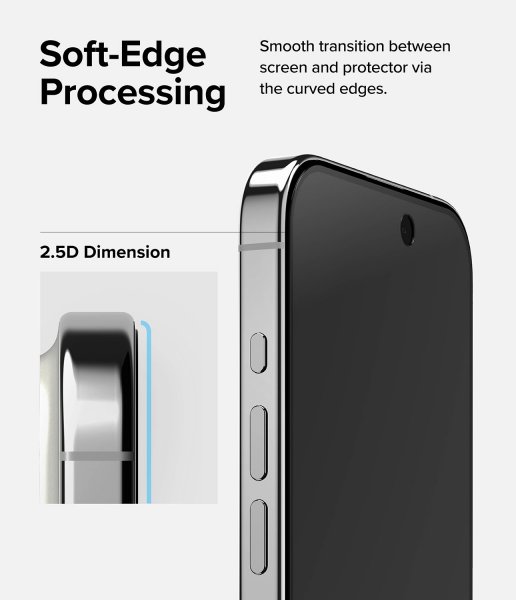 Ringke iPhone 15 Pro Max Skärmskydd Privacy Tempered Glass Installation Jig