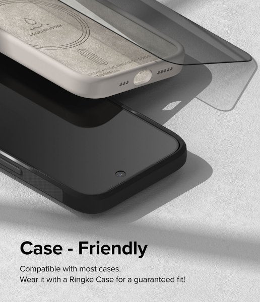 Ringke iPhone 15 Pro Max Skärmskydd Privacy Tempered Glass Installation Jig