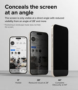 Ringke iPhone 15 Plus Skärmskydd Privacy Tempered Glass Installation Jig