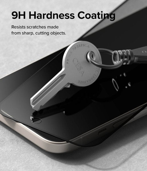 Ringke iPhone 15 Plus Skärmskydd Privacy Tempered Glass Installation Jig