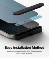 Ringke iPhone 15 Plus Skärmskydd Privacy Tempered Glass Installation Jig