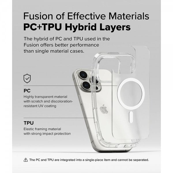 Ringke iPhone 16 Pro Max Skal Fusion Magnetic Matte Transparent