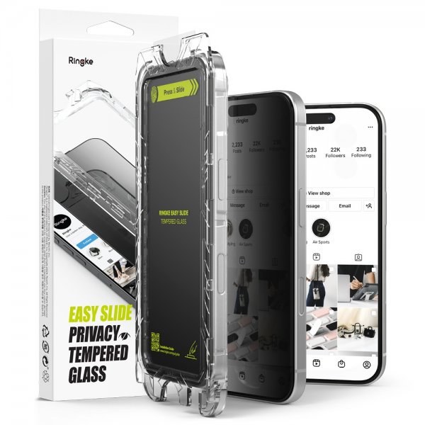 Ringke iPhone 16 Pro Max Skärmskydd Easy Slide Privacy 2-pack