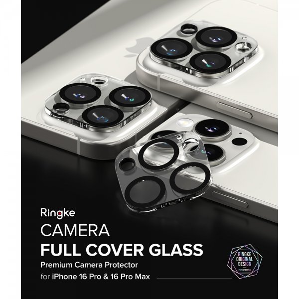 Ringke iPhone 16 Pro/16 Pro Max Kameraskydd Camera Protector Glass 2-pack