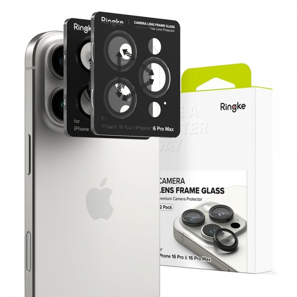 Ringke iPhone 16 Pro/iPhone 16 Pro Max Kameraskydd Camera Lens Frame 2-pack