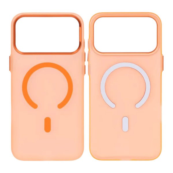 iPhone 17 Pro Max Skal Kamerasarg MagSafe Transparent Orange