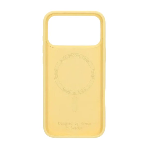 Rvelon iPhone 17 Pro Skal Silikon MagSafe Gul