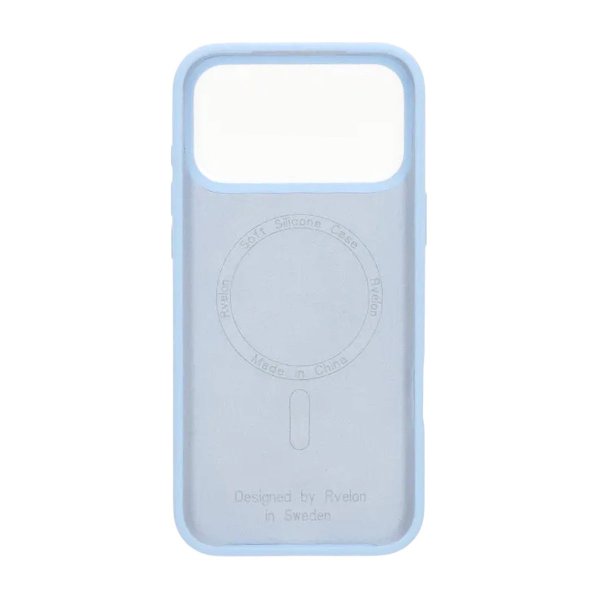 Rvelon iPhone 17 Pro Skal Silikon MagSafe Ljusblå