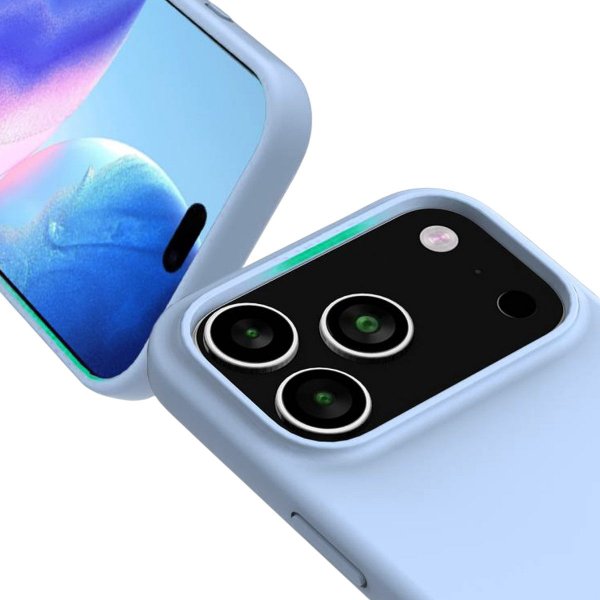 Rvelon iPhone 17 Pro Skal Silikon MagSafe Ljusblå