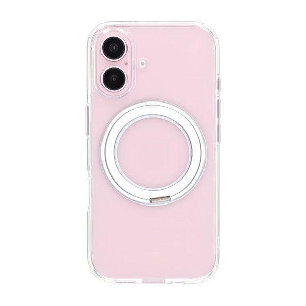 iPhone 16 Skal Roterbart MagSafe Stativ Transparent
