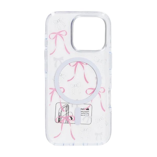 iPhone 16 Pro Skal Mönster MagSafe Rosett
