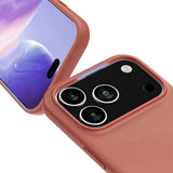 Rvelon iPhone 17 Pro Skal Silikon MagSafe Mörkrosa
