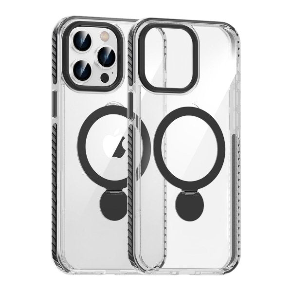iPhone 15 Pro Skal Ringstativ MagSafe Svart