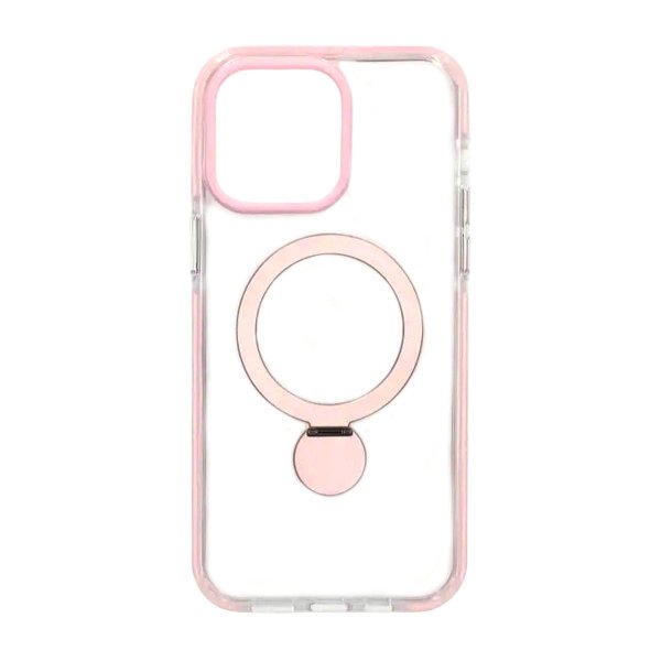 iPhone 14 Pro Skal Ringstativ MagSafe Rosa