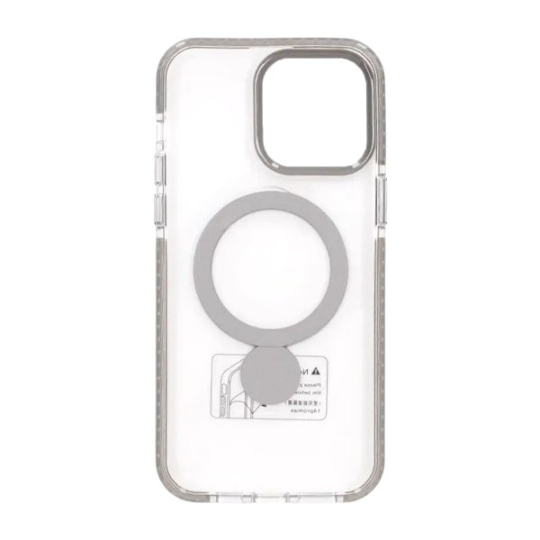 iPhone 15 Pro Skal Ringstativ MagSafe Svart Transparent