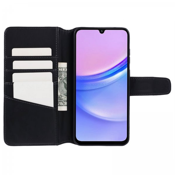 Nordic Covers Samsung Galaxy A15 Fodral Essential Leather Raven Black