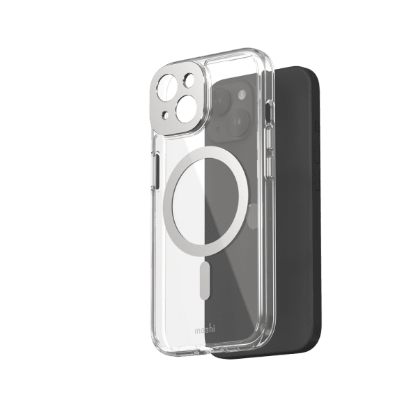 Moshi iPhone 15 Skal iGlaze MagSafe Luna Silver