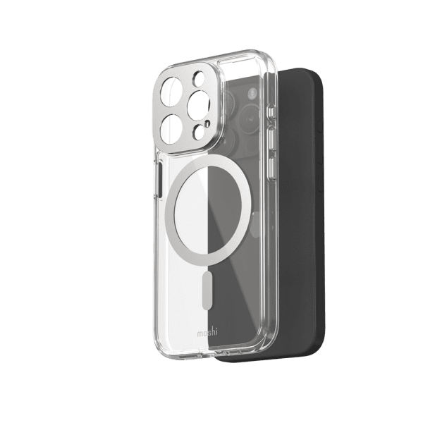 Moshi iPhone 15 Pro Skal iGlaze MagSafe Luna Silver