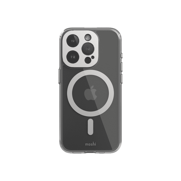 Moshi iPhone 15 Pro Skal iGlaze MagSafe Luna Silver