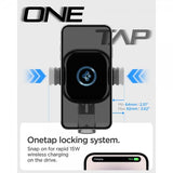 Spigen Bilhållare OneTap Pro Dashboard Mount Charger 15W Svart