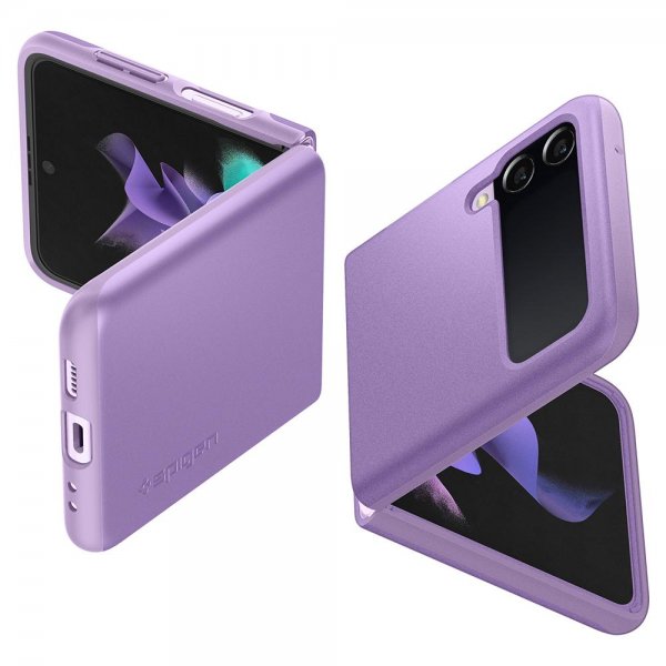 Spigen Samsung Galaxy Z Flip 3 Skal Thin Fit Shiny Lavender