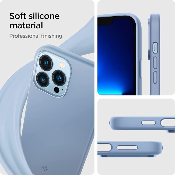 Spigen iPhone 13 Pro Max Skal Silicone Fit Sierra Blue