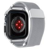 Spigen Apple Watch 45mm Skal med Armband Metal Fit Pro Silver