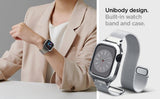 Spigen Apple Watch 45mm Skal med Armband Metal Fit Pro Silver