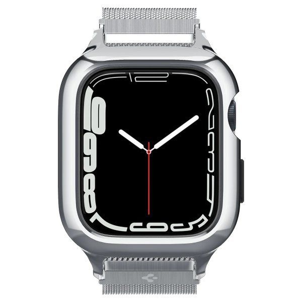 Spigen Apple Watch 40mm Skal med Armband Metal Fit Pro Silver