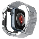 Spigen Apple Watch 40mm Skal med Armband Metal Fit Pro Silver