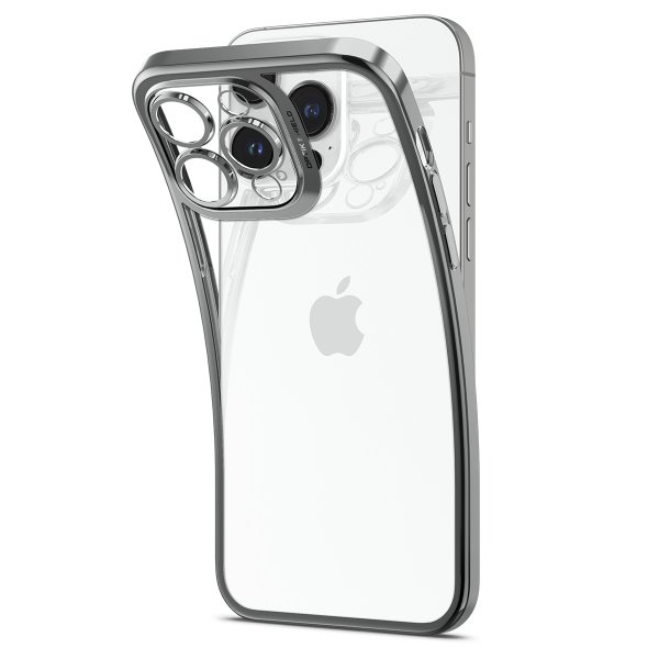 Spigen iPhone 14 Pro Skal Optik Crystal Chrome Gray
