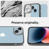 Spigen iPhone 14 Skal Optik Crystal Chrome Gray