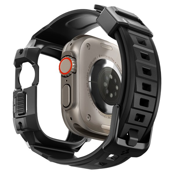 Spigen Apple Watch Ultra Skal och Armband Rugged Armor Pro Svart