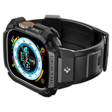 Spigen Apple Watch Ultra Skal och Armband Rugged Armor Pro Svart